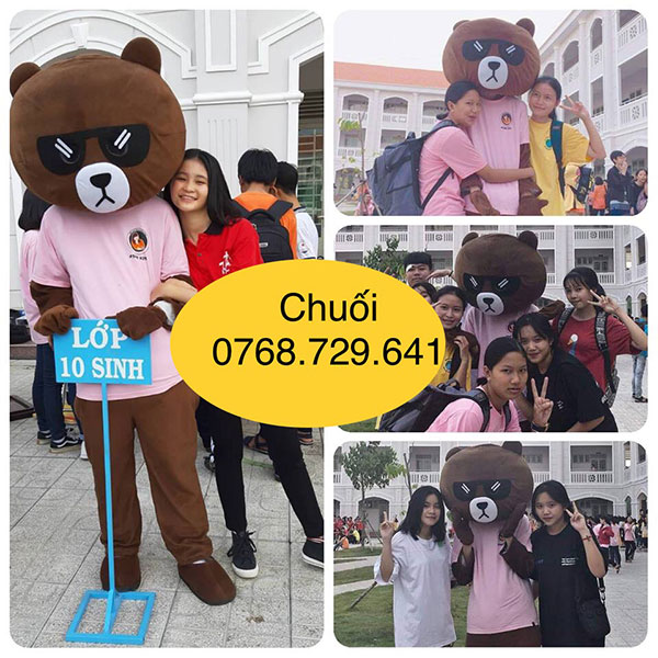 Cho thuê Mascot Đà Nẵng -  Mascot Gấu Lầy