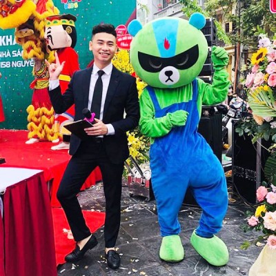 Cho thuê Mascot Đà Nẵng - Mascot Gấu Xanh