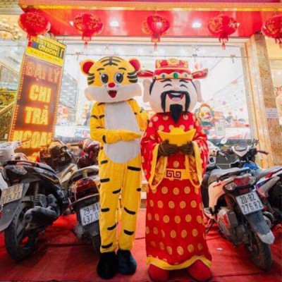 Cho thuê Mascot Đà Nẵng -  Mascot combo Thần Tài Hổ Vàng